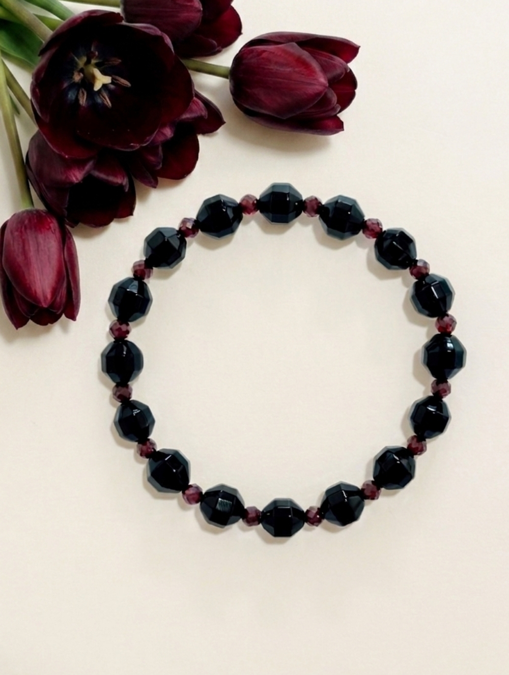 Agate/Garnet Bracelet